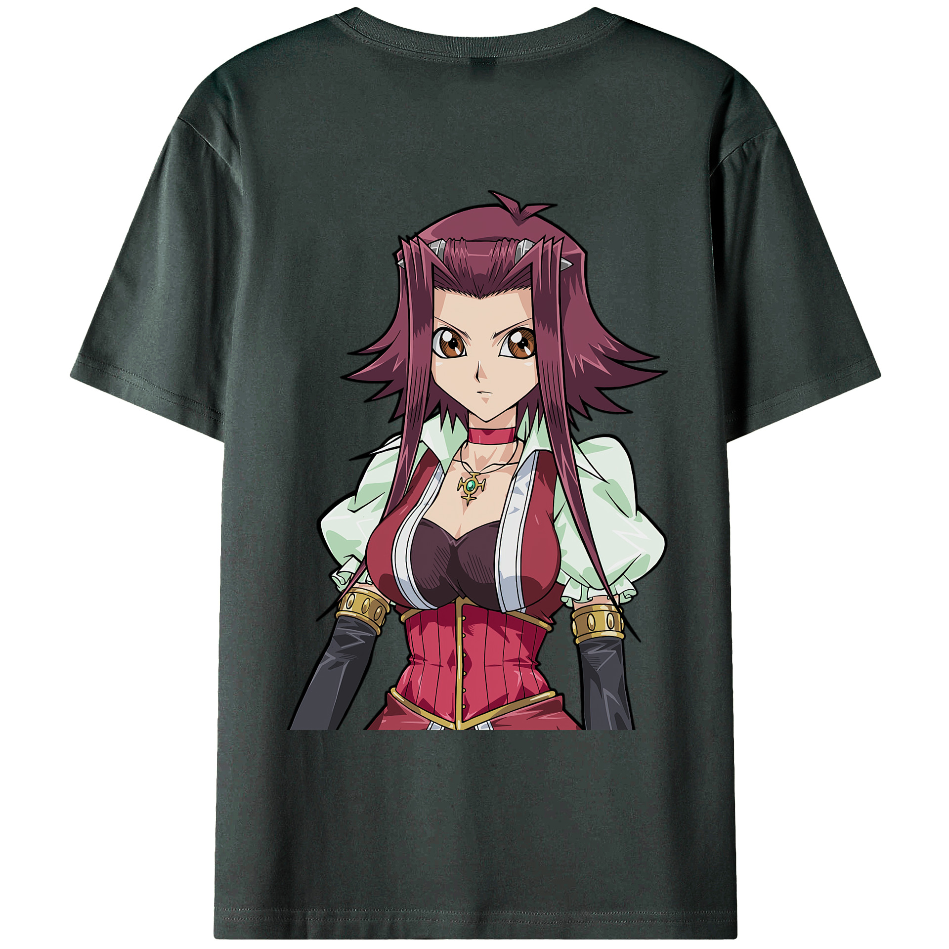 （画像用） 遊☆戯☆王 Yu-Gi-Oh! 綿100％ メンズ半袖Tシャツ（バックプリント） 通気性